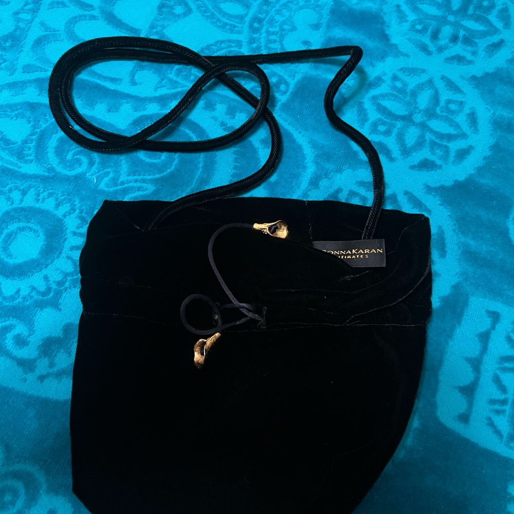 Donna Karan Black Velvet lingerie bag